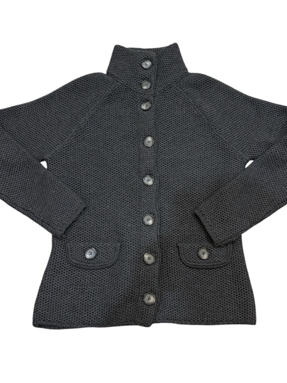 Ann Taylor wool Sweater Jacket Cardigan Grey Sz S